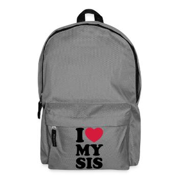 I love my sis - J'aime ma soeur - Sac à dos - gris éléphant - Devant
