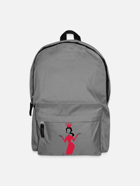frau - Rucksack - Mittelgrau
