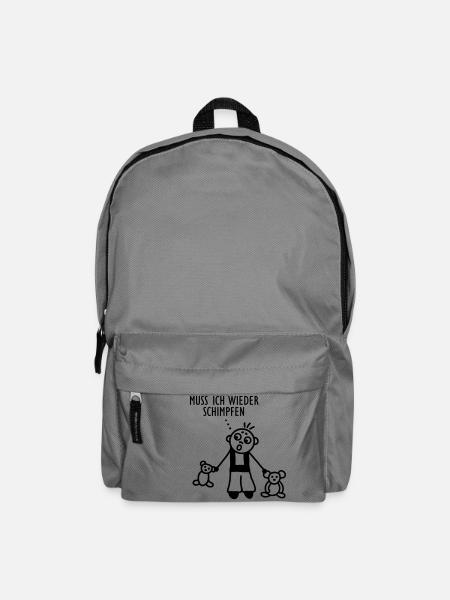 Muss ich wieder schimpfen - Rucksack - Mittelgrau
