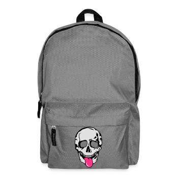 A skull stretched tongue out - Backpack - elephant grey - Front