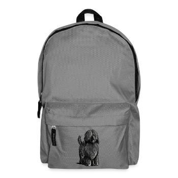 Knuffiger Briard - Berger de Brie - Briarden - Rucksack - Mittelgrau - Vorne