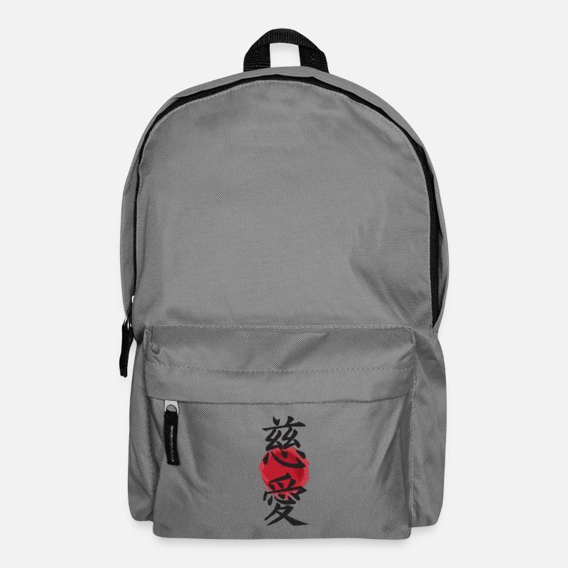affiche jiai japonais kanji affection idée cadeau - Sac à dos - gris éléphant