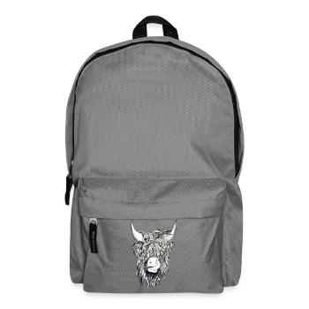 Yak Buffalo Beef Cow Bison Taurus Horn Tongue Bull - Backpack - elephant grey - Front