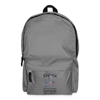 Schmetterlinge und mein Garten - Rucksack - Mittelgrau - Vorne