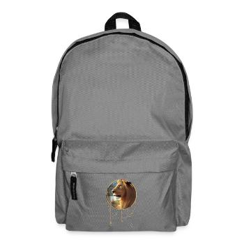 Super lion au coucher du soleil - Sac à dos - gris éléphant - Devant