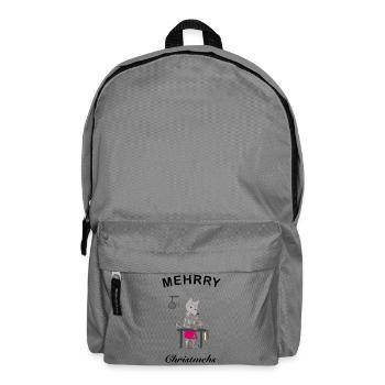 Mehrry Christmehs, Merry Christmas in NL - Backpack - elephant grey - Front