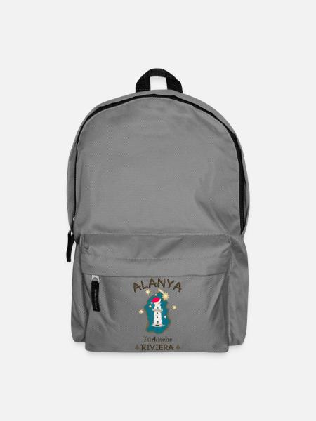 Weihnachten, Türkei Alanya, Leuchtturm - Rucksack - Mittelgrau