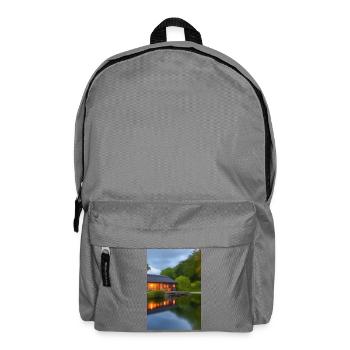 Charming lakeside cabin - Backpack - elephant grey - Front