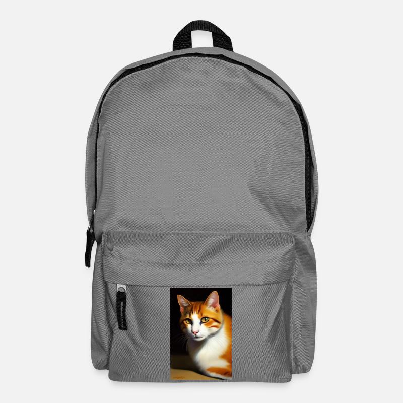 Katzen Bild - Rucksack - Mittelgrau