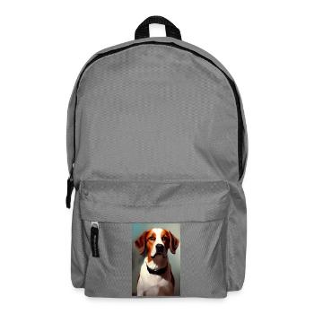 Hunde Bild - Rucksack - Mittelgrau - Vorne