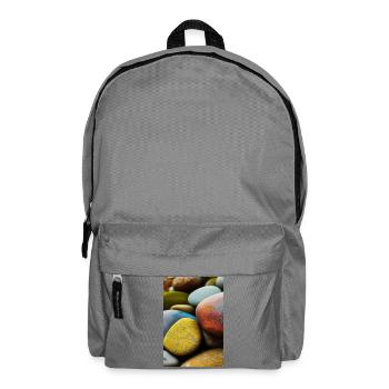 Bunte Steine - Rucksack - Mittelgrau - Vorne