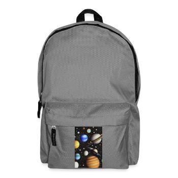 Weltall und Planeten - Rucksack - Mittelgrau - Vorne