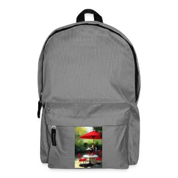 Asiatisches Cafe im Freien - Rucksack - Mittelgrau - Vorne