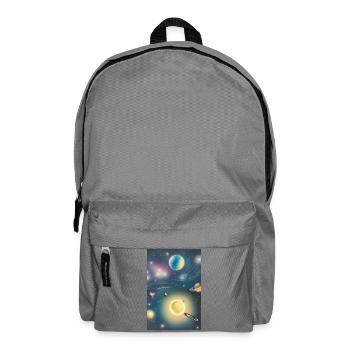 Weltall und Planeten - Rucksack - Mittelgrau - Vorne