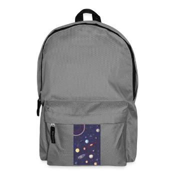 Weltall und Planeten - Rucksack - Mittelgrau - Vorne