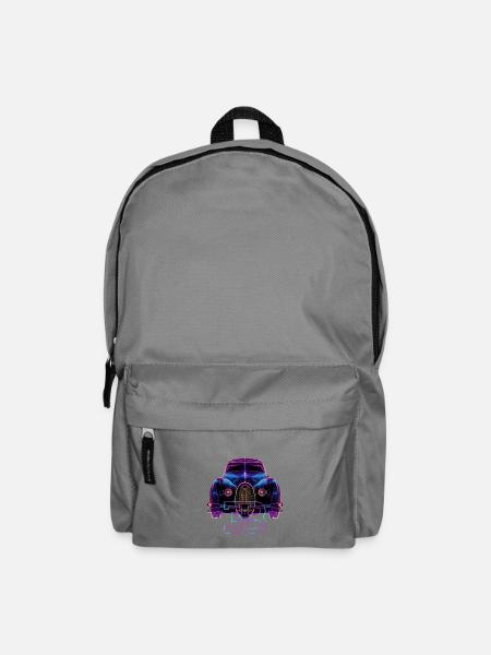 Voiture néon vintage futuriste - Sac à dos - gris éléphant