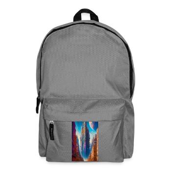 Futuristic city - Backpack - elephant grey - Front