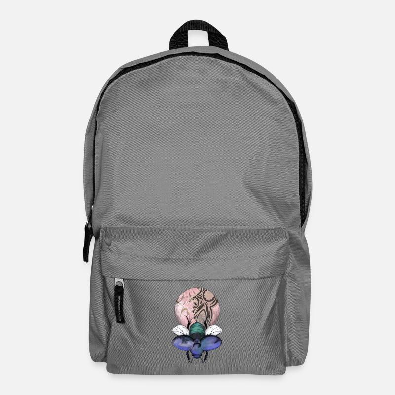 Skarabäus mit Wunderkugel - Rucksack - Mittelgrau