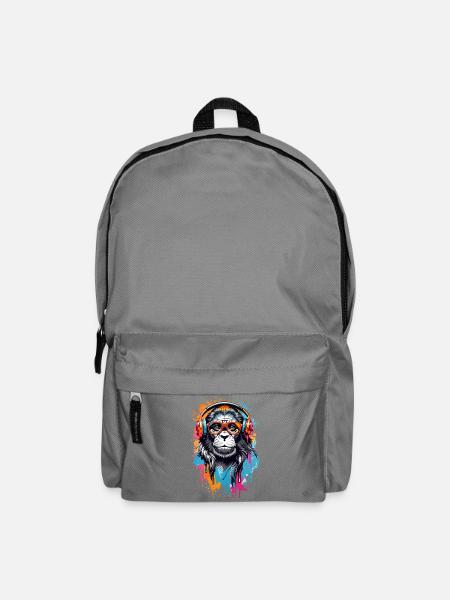 Coole Affe - Rucksack - Mittelgrau
