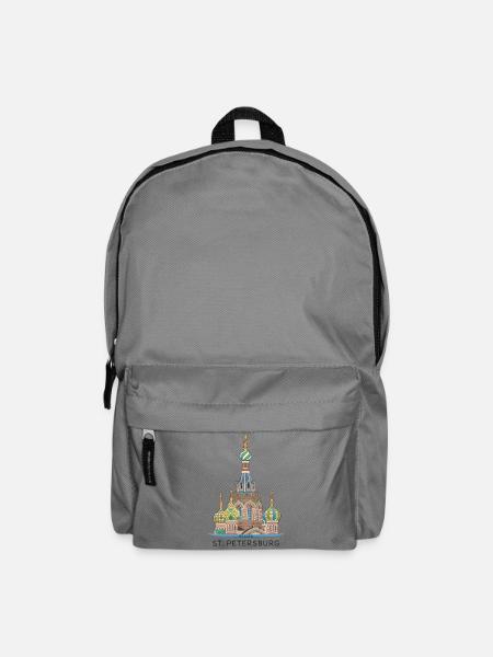 St. Petersburg, Kirche, Russland, Strichzeichnung - Rucksack - Mittelgrau