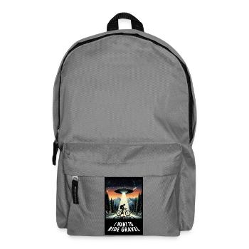I want to ride GRAVEL - for ufo fans of gravel bikes - Backpack - elephant grey - Front
