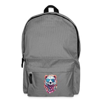Panda sunglasses in neon colors - Backpack - elephant grey - Front