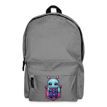 Poche de la bulle spatiale Kawaii - Sac à dos - gris éléphant - Devant