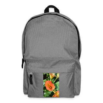 Orange Calla Blossom Magic - Backpack - elephant grey - Front