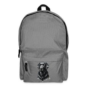 Noble Black Labrador Portrait Labrador - Backpack - elephant grey - Front