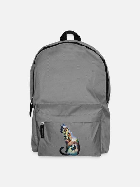 Venezianischer Stadtkreis Silhouette - Rucksack - Mittelgrau