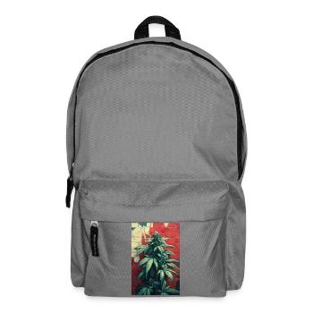 Graffiti de cannabis Mur Vert - Sac à dos - gris éléphant - Devant