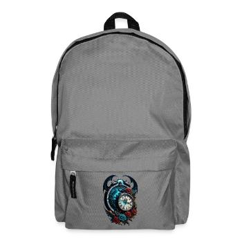 Die Uhr im Nebel der Unendlichkeit. - Rucksack - Mittelgrau - Vorne