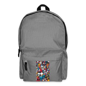 Kaléidoscope de crâne coloré - Sac à dos - gris éléphant - Devant