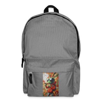 Graffiti-Bug im Hoodie - Rucksack - Mittelgrau - Vorne
