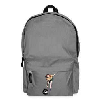 Ex-Lover Bowling – Retro Comic Style - Backpack - elephant grey - Front