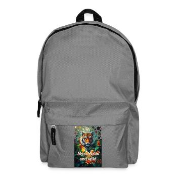 Mysterious King Tiger in the Jungle Adventure - Backpack - elephant grey - Front