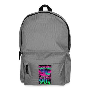 Cosmic Vibes 90s Retro Neon - Backpack - elephant grey - Front