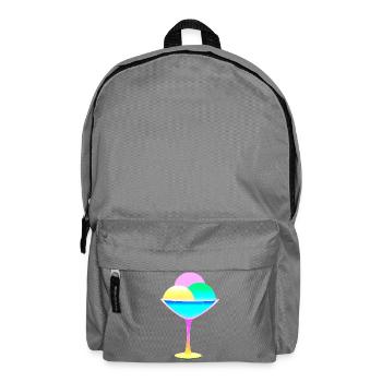 süßer bunter Eisbecher - sommerliche Leckerei - Rucksack - Mittelgrau - Vorne