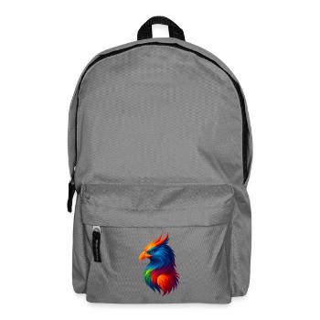 Animaux polygonaux de style WPAP - Griffin - Sac à dos - gris éléphant - Devant