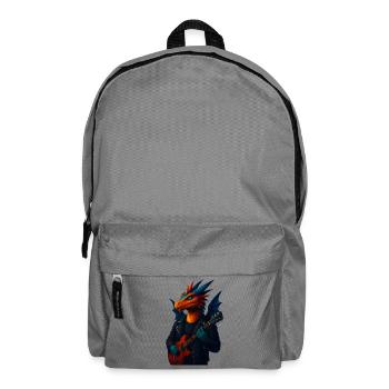 WPAP Stil Tiere - Drachen Gitarrist - Rucksack - Mittelgrau - Vorne