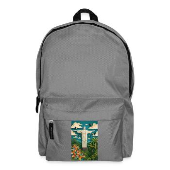 Christus Statue in tropischer Kulisse/Rio  - Rucksack - Mittelgrau - Vorne