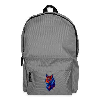 Lion coloré aux couleurs néon - Sac à dos - gris éléphant - Devant