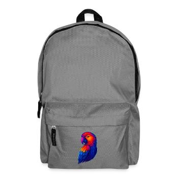 Illustration de perroquet arc-en-ciel vif - Sac à dos - gris éléphant - Devant