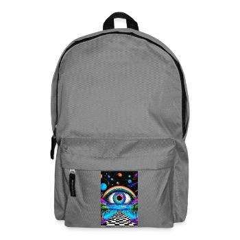 Psychedelische Reise ins All - Rucksack - Mittelgrau - Vorne