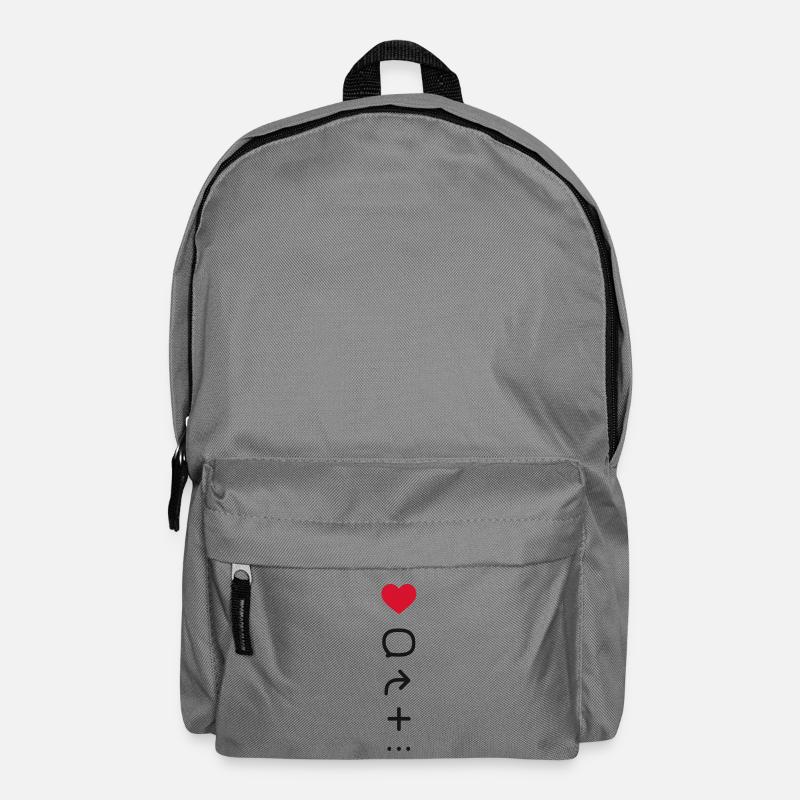 Avi Collection – Minimal Social Icons Tee - Rucksack - Mittelgrau