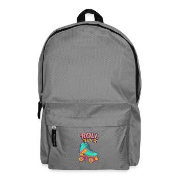 Conception rétro de motif de patin à roulettes - Sac à dos - gris éléphant - Devant