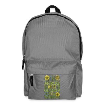World's Best Granny Floral Tribute - Backpack - elephant grey - Front