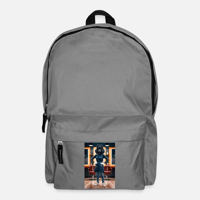 Humanoider Pudel Friseur - Rucksack - Mittelgrau