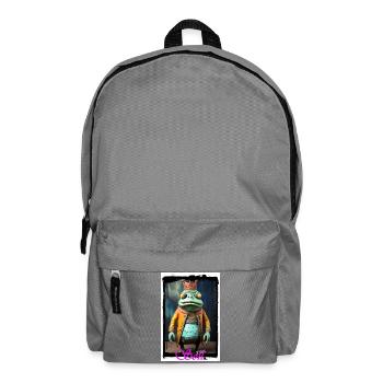 Majestic Frog Prince with Crown Costume Design - Backpack - elephant grey - Front