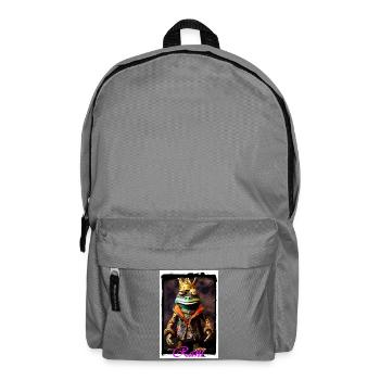 Frog Prince in Royal Robe Costume Design - Backpack - elephant grey - Front